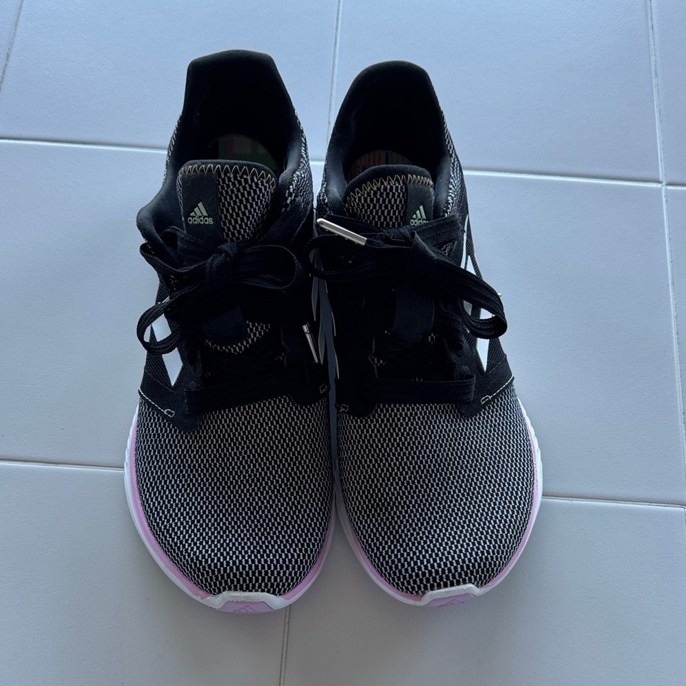 Adidas Black and White Running Shoes